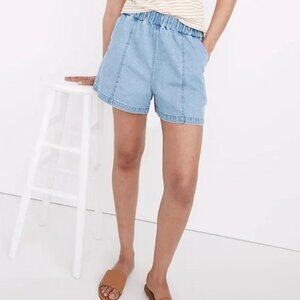 Madewell Women's Size Medium Blue Denim Easy Pull-On Shorts
